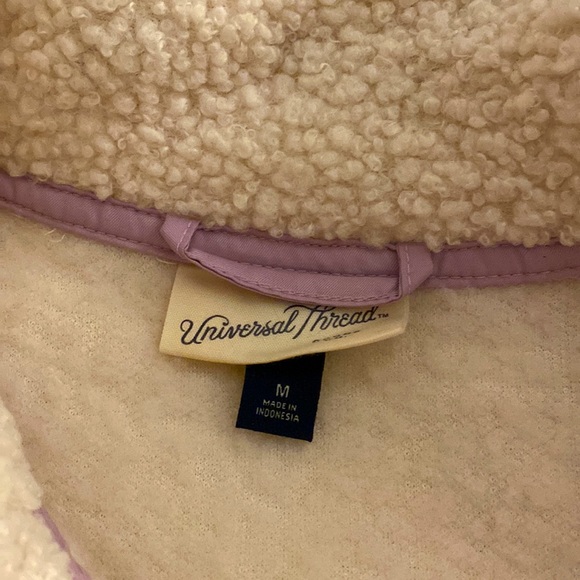 Sherpa Sweater Beige/Lavender - Picture 2 of 3